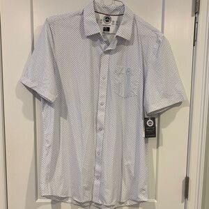 Flag & Anthem Mens Short Sleeve Button Down Shirt Medium Tall